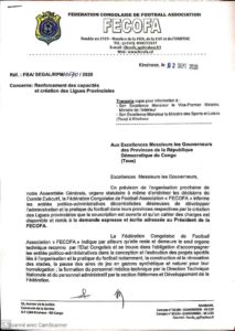 Cahier de charge FECOFA