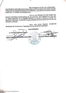 Suite de cahier de charge FECOFA