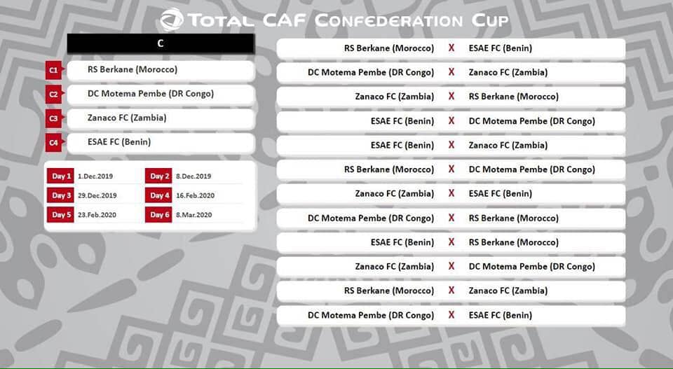 Calendrier des matchs 