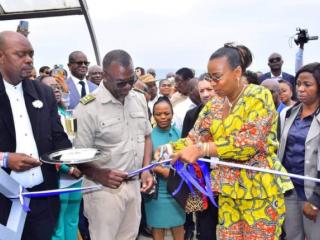 Olive Lembe à l'inauguration samedi 9 juillet 2022, du site Mont Ndeke