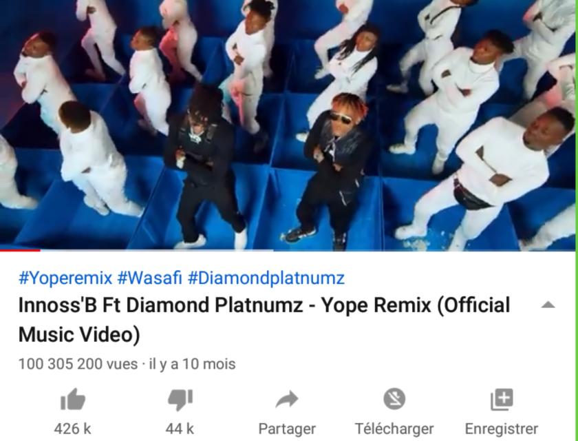 Capture écran de la page YouTube