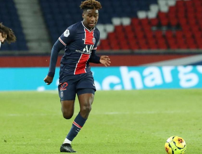 Timothée Pembélé lors du match PSG contre Bordeaux 