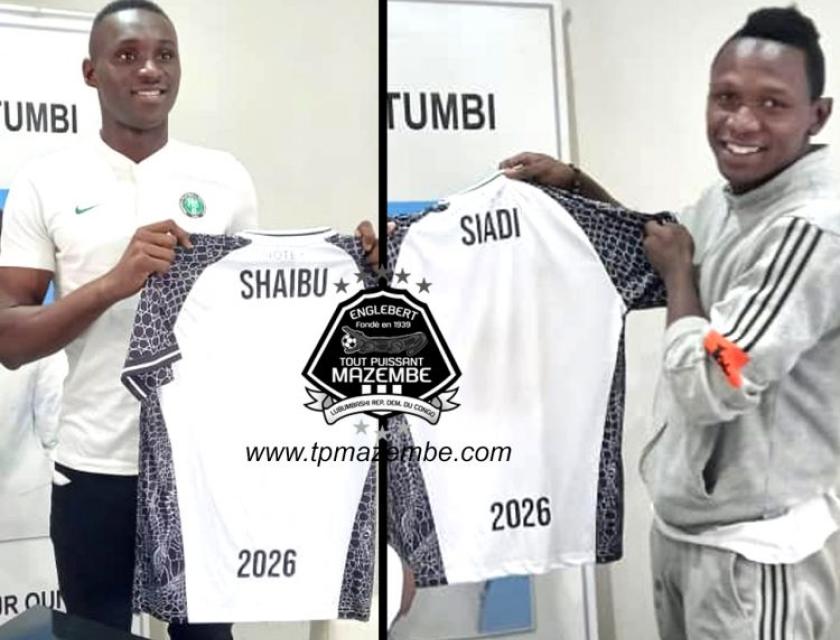 Shaibu et Siadi enfilent les gants avec le TP Mazembe.