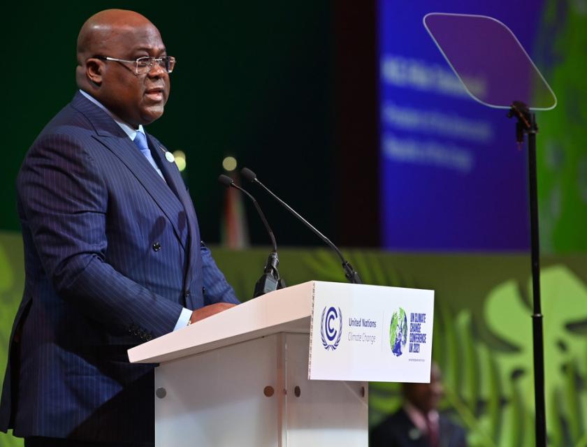 Félix Tshisekedi à la tribune de COP26