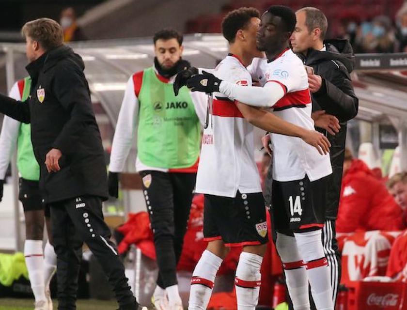 Silas Katompa Mvumpa lors de son retour en Bundesliga