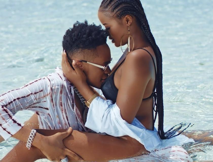 Innoss'B avec sa partenaire dans le clip de «Sukali»