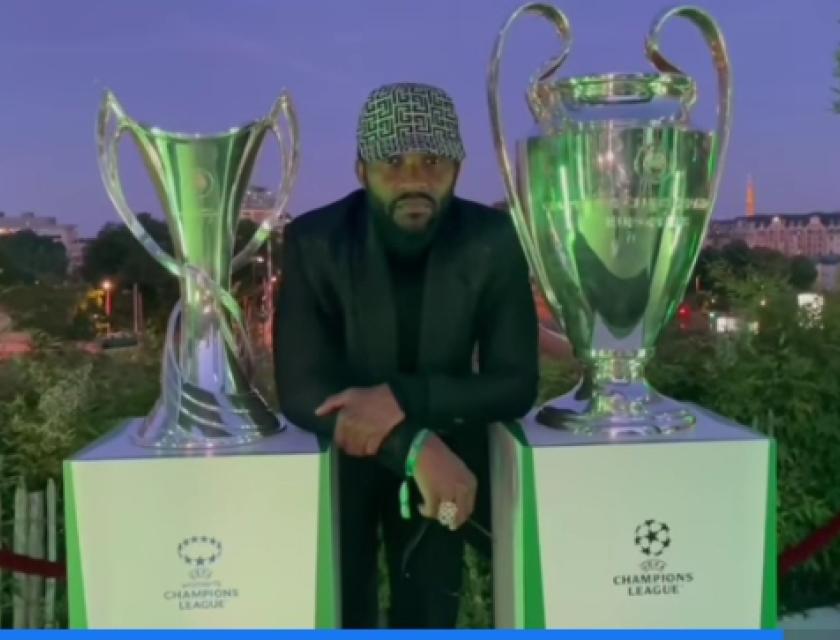 Fally Ipupa à la soirée de heineken pour la finale de la ligue des champions vendredi 27 mai 2022