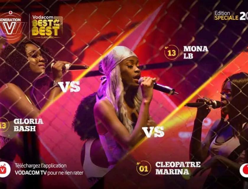 Gloria Bash, Mona LB et Cléopatre Marina, lors de la quatrième prestation Vodacom Best of the Best édition 2022.