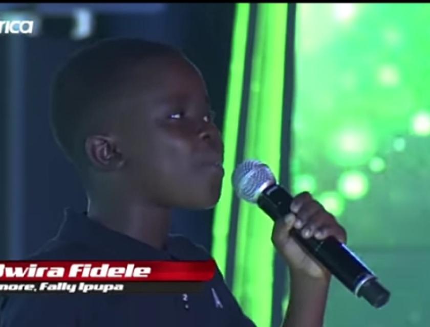 Fidèle Bwira âgé de 11 ans, candidat congolais à la première saison de « The Voice Kids Afrique Francophone » photo capture d'écran Youtube.