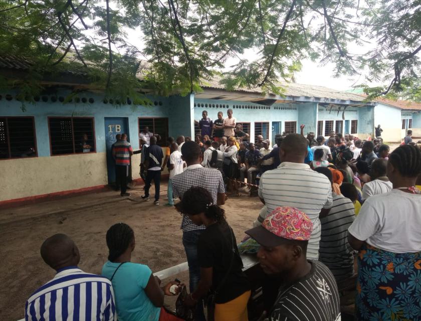 Enrôlement d'électeurs au centre Sona Pangu à N'djili