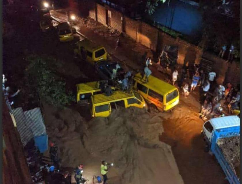 La ville de Bukavu après une pluie diluvienne 
