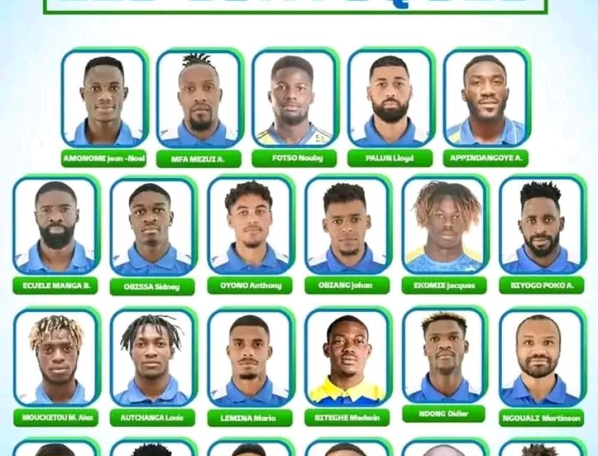 Liste des convoqués de la sélection A gabonaise. 