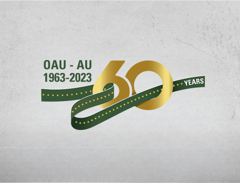 Affiche d'annonce des 60 ans de la journée mondiale de l'Afrique. 