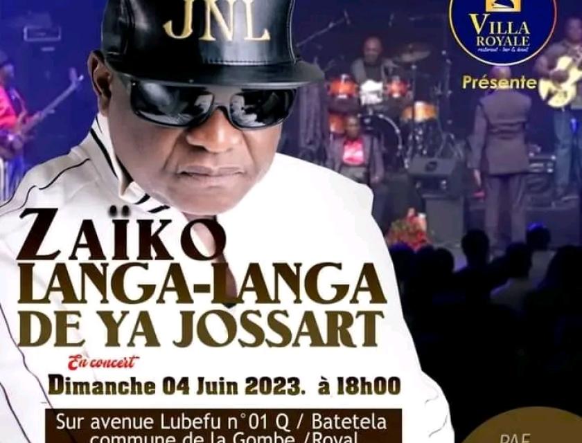 Affiche du concert de Zaiko Langa Langa de Jossart Nyoka Longo 