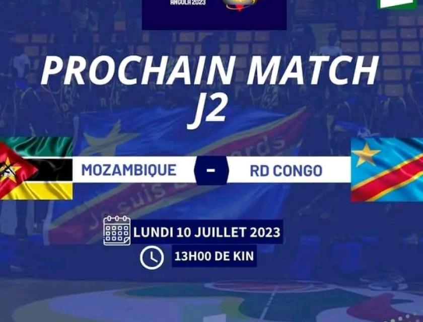Afrocan Angola 2023 :Affiche d'annonce de la rencontre République Démocratique du Congo et la Mozambique 