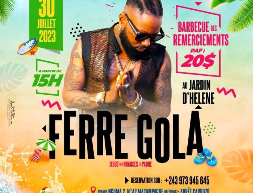 Affiche du barbecue des remerciements de Ferre Gola 