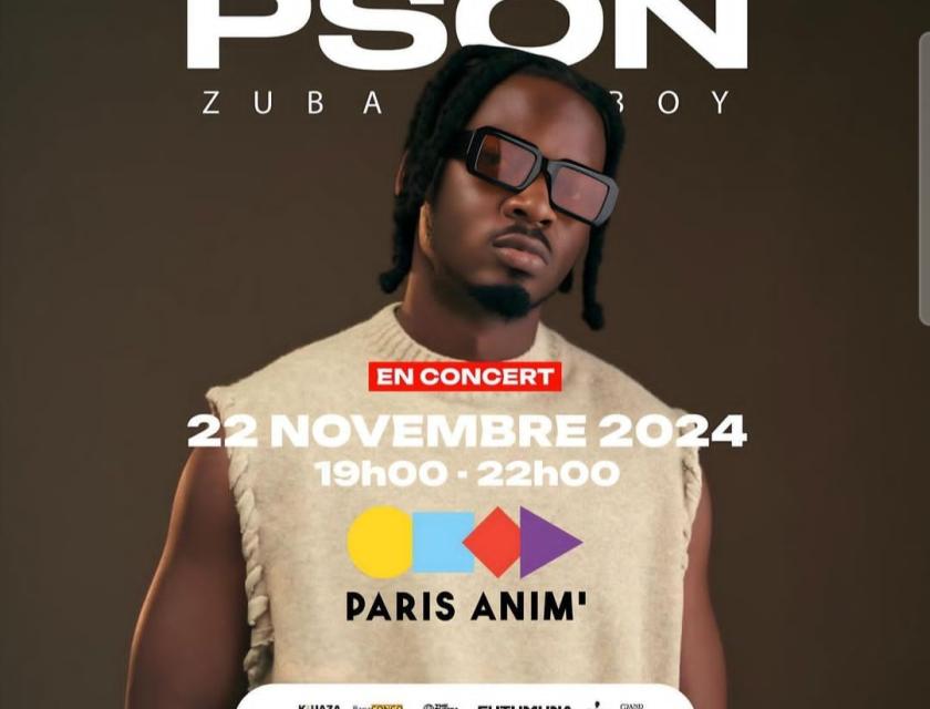 Annonce du concert de Pson au centre Paris Anim de la ville de Paris en France 
