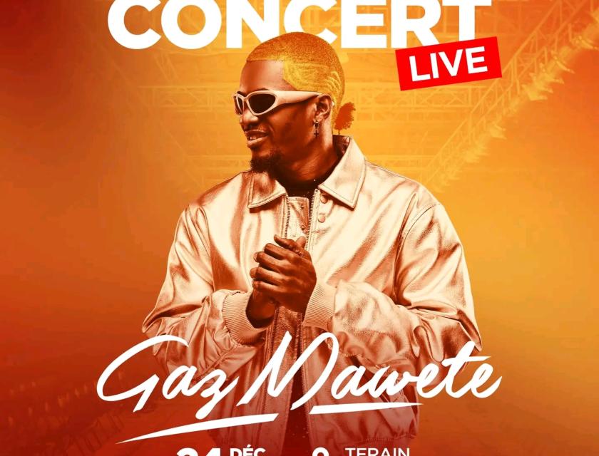 Affiche du concert de l'artiste musicien Gaz Mawete 