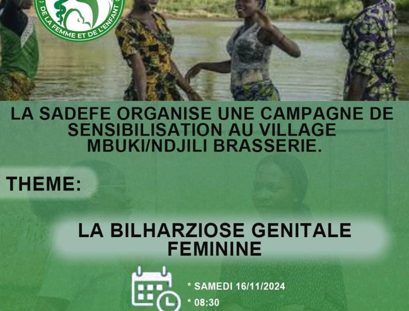 Affiche de la structure de santé et développement de la femme et de l'enfant (SADEFE)