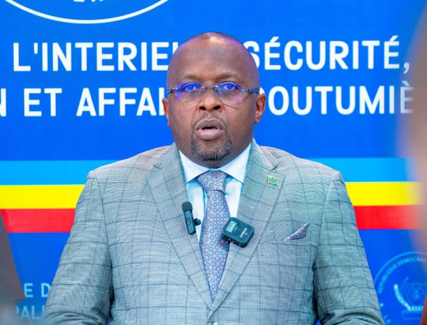 Jacquemain Shabani, ministre de l'intérieur, sécurité, décentralisation,  et affaires coutumières 