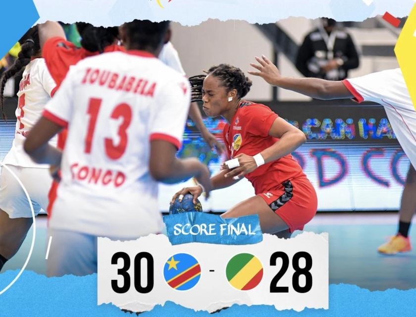 Score final du match opposant la RDC au Congo-Brazzaville à la CAN Handball 2024
