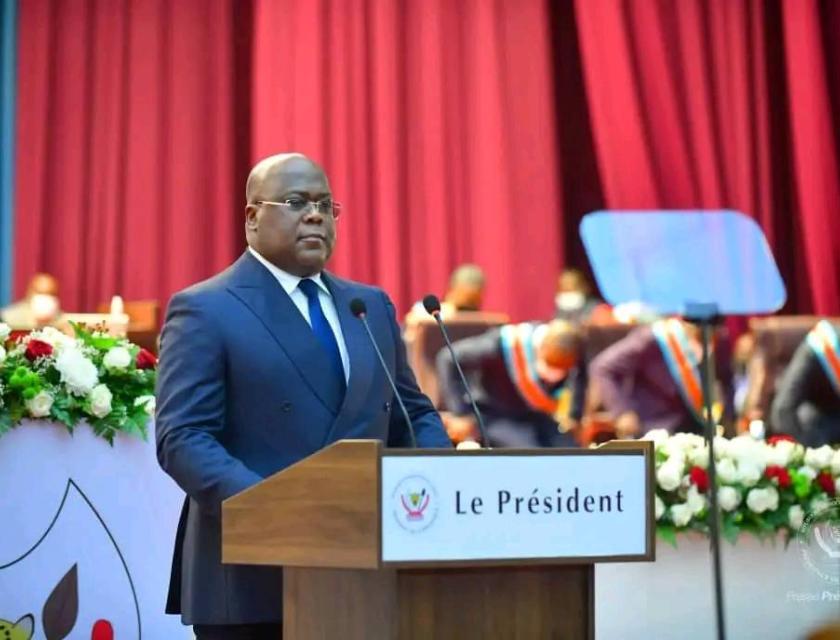 Felix Tshisekedi lors de son adresse à la nation