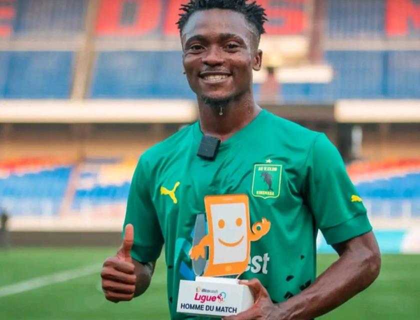 Edouard Apataki est élu "HOMME DU MATCH face à Céleste FC de Mbandaka