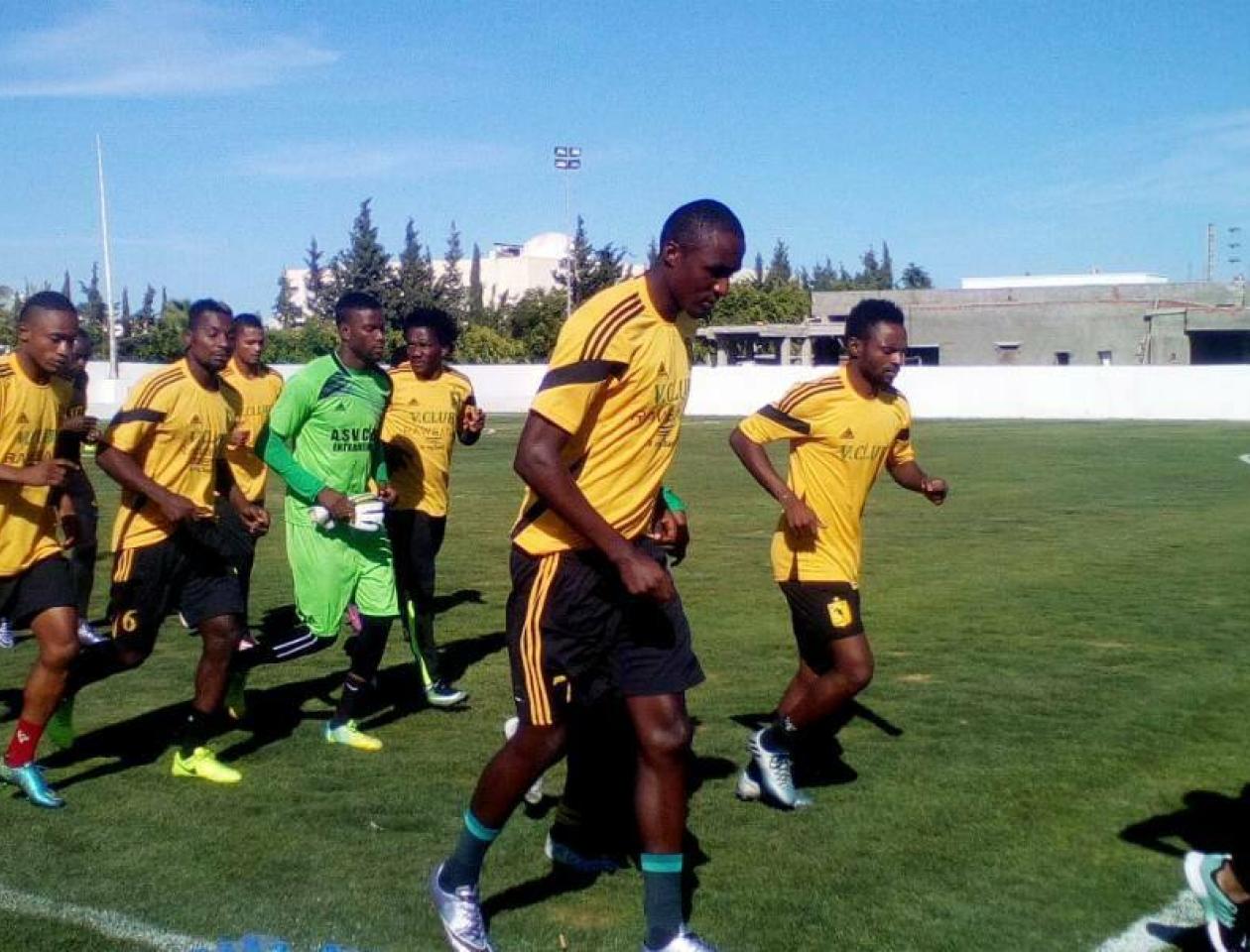 Une photo illustrative de l'entrainement de V.club à Kimbondo