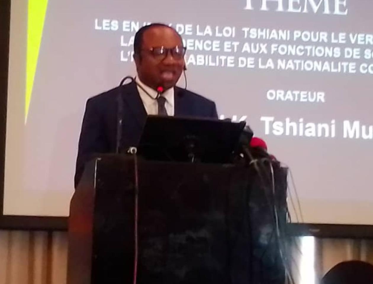 Noël Tshiani insiste : "Éviter l'infiltration au sommet de l'État et dans des postes de souveraineté"