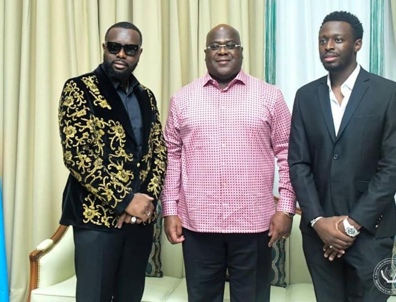 Gims et Dadju reçus à Kinshasa par le Chef de l’État, Félix Tshisekedi. 