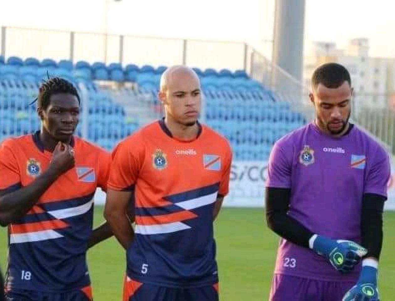 Marcel Tisserand et ses coéquipiers de l'équipe nationale de la RDC