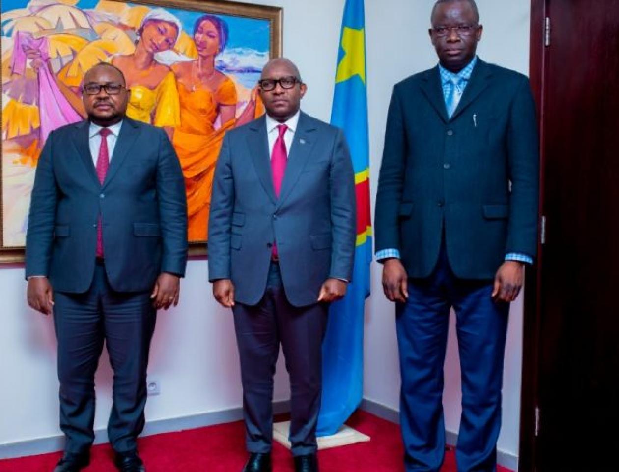 Sama Lukonde et les responsables de la 9è édition de la francophonie