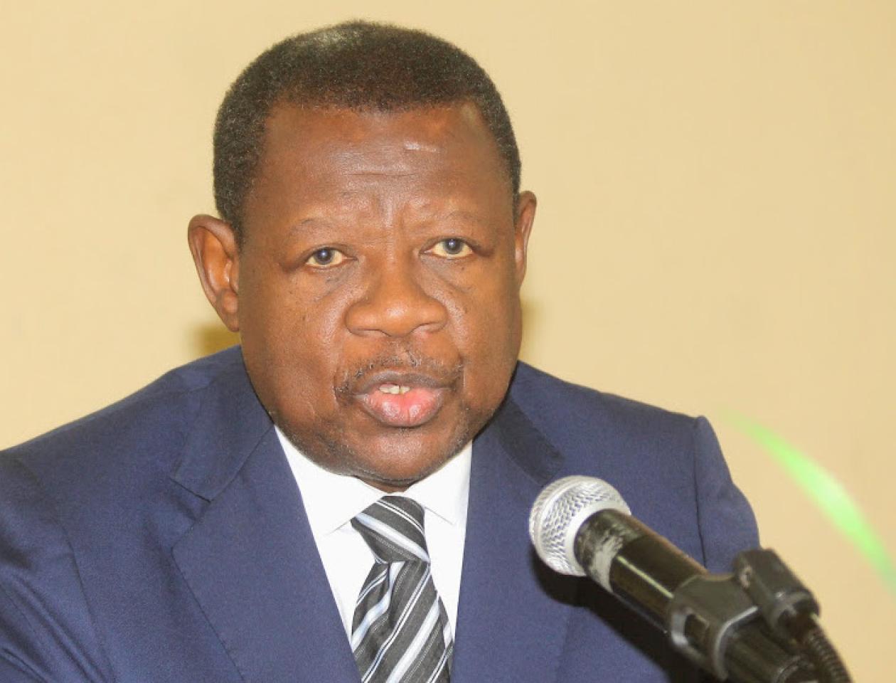 Le président du regroupement politique Convention des congolais unis (CCU), Lambert Mende Omalanga 