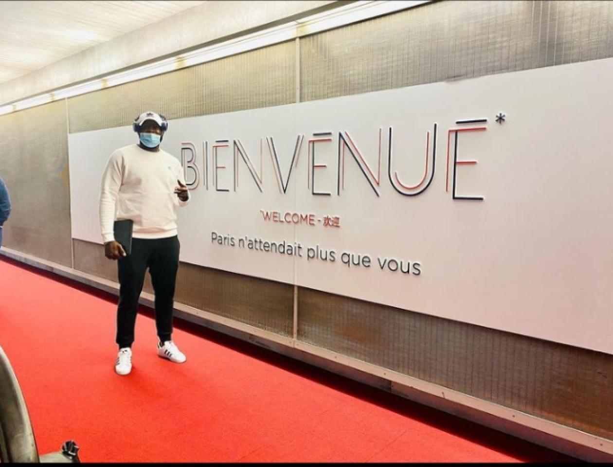 Martin Bakolo, arrivé ce lundi à Paris. 