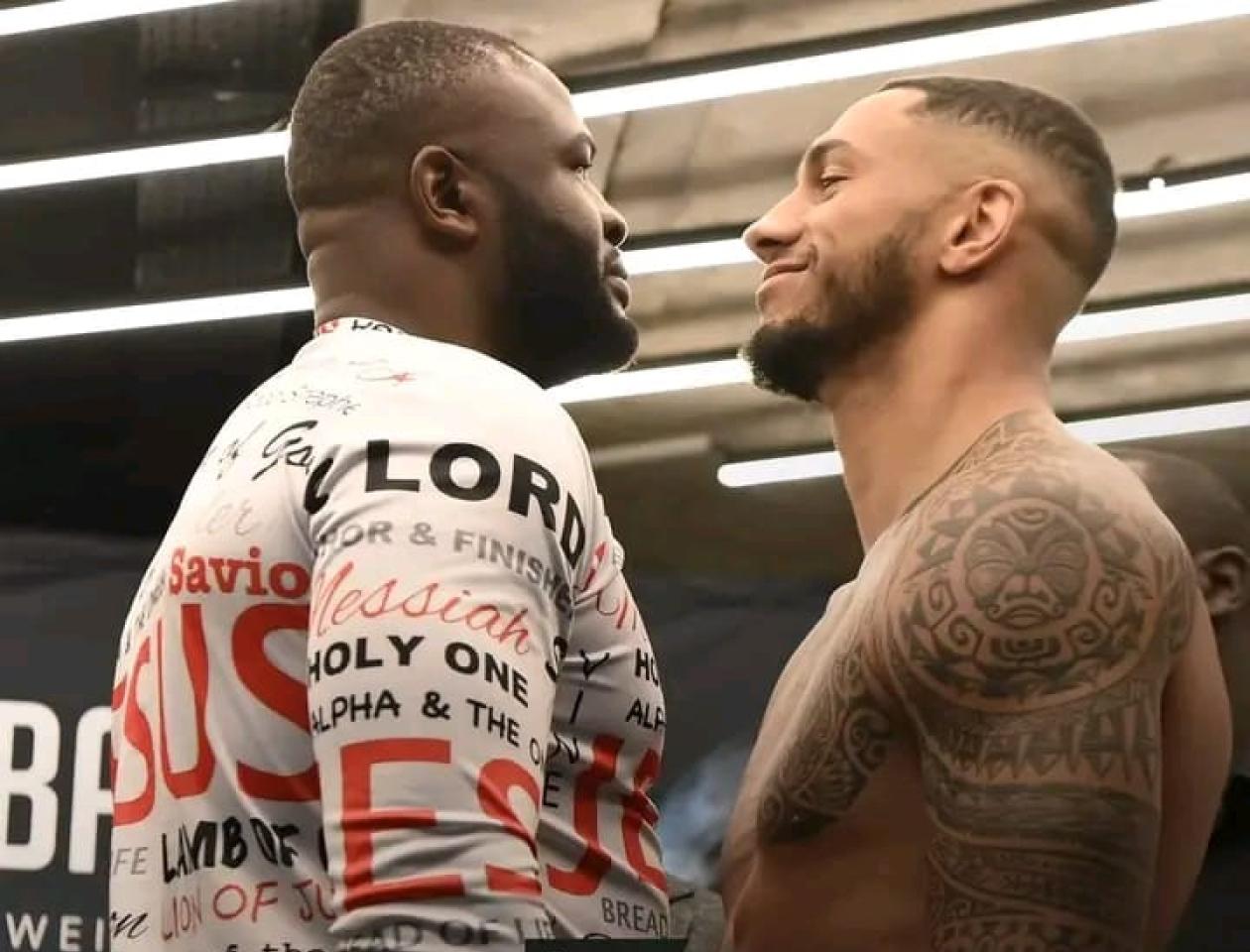 Martin Bakole vs Tony Yoka lors de la séance de la pesée à Paris