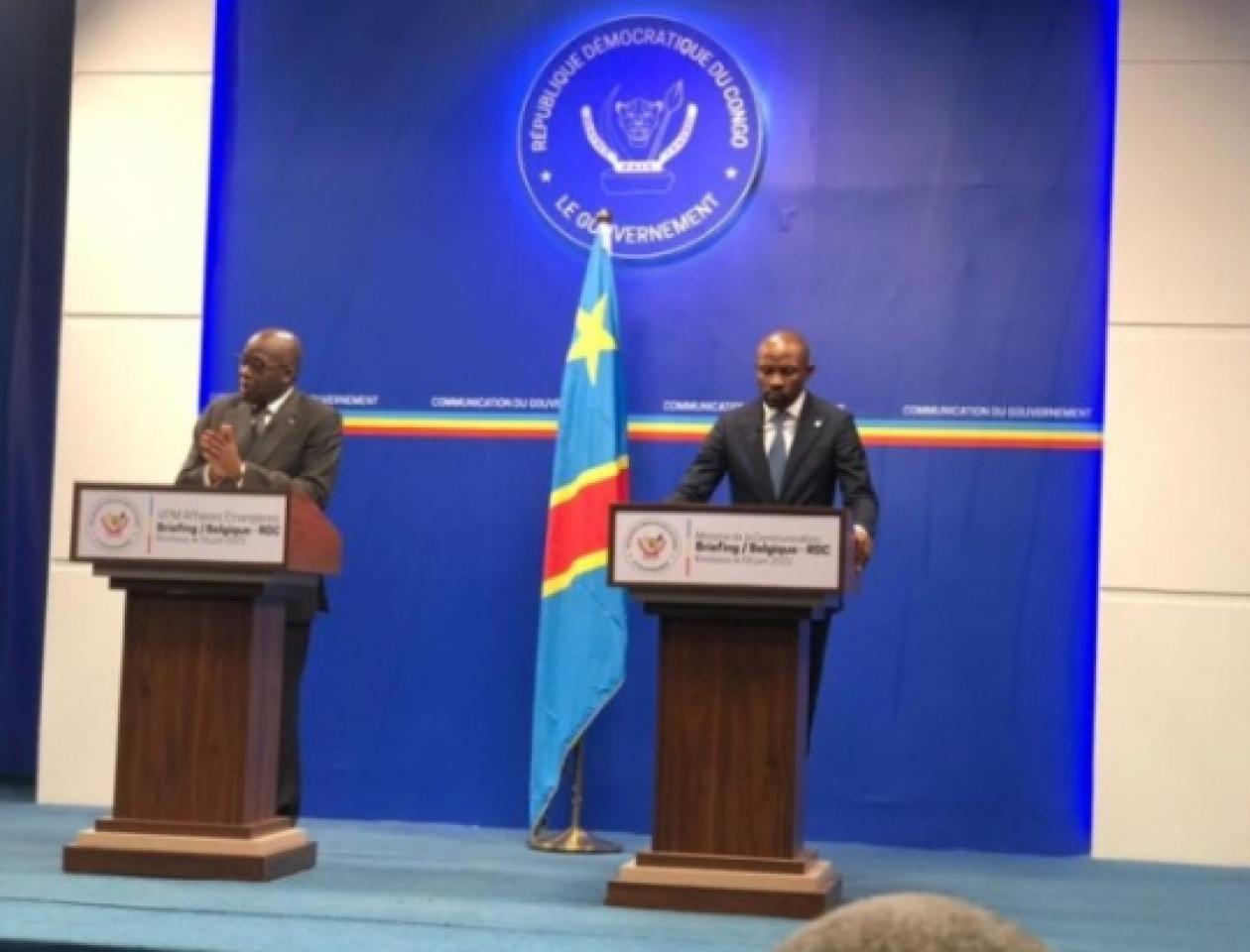 Briefing de presse, Christophe Lutundula 