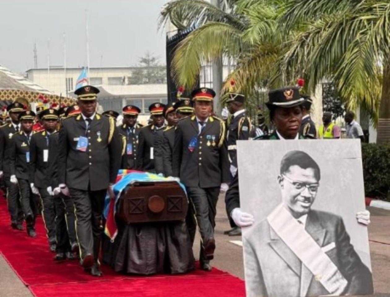 Cérémonie de l'inhumation de la relique de Patrice Emery Lumumba ce jeudi 30 juin 2022, journée marquée par le 62è anniversaire de l'indépendance de la République démocratique du Congo.