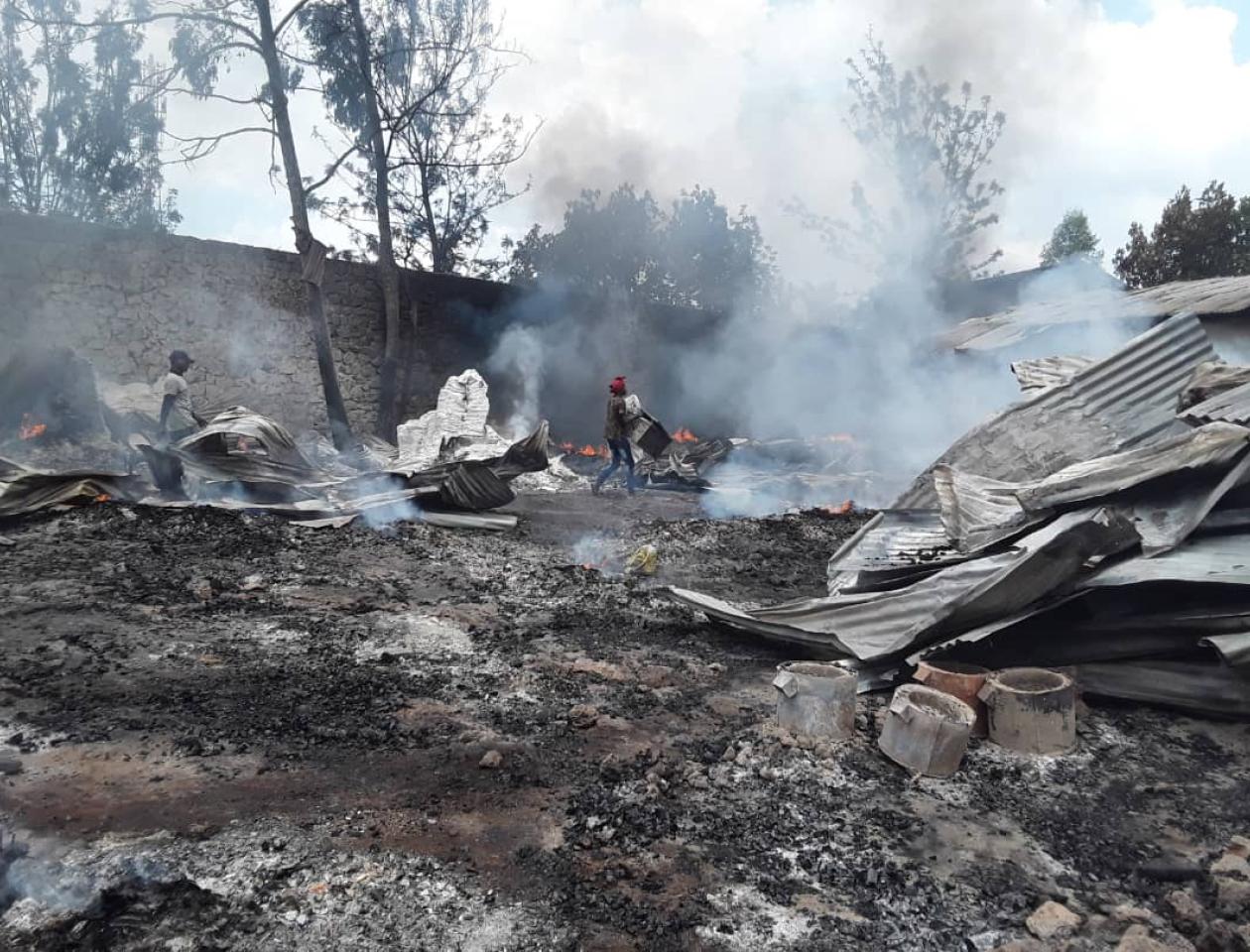Incendie à Goma 
