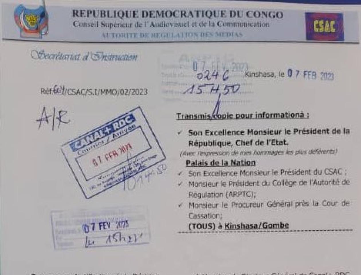 Lettre du CSAC 