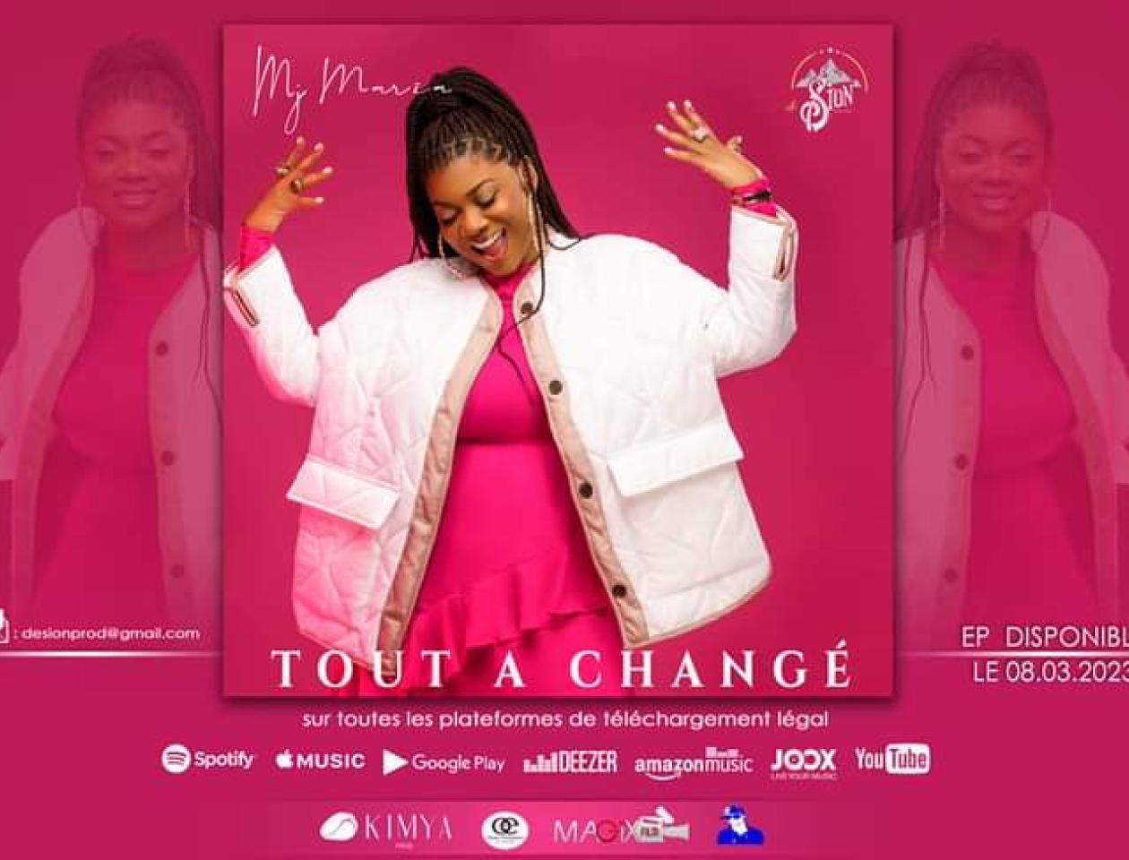 Affiche du EP « Tout a changé » de MJ Maria. 