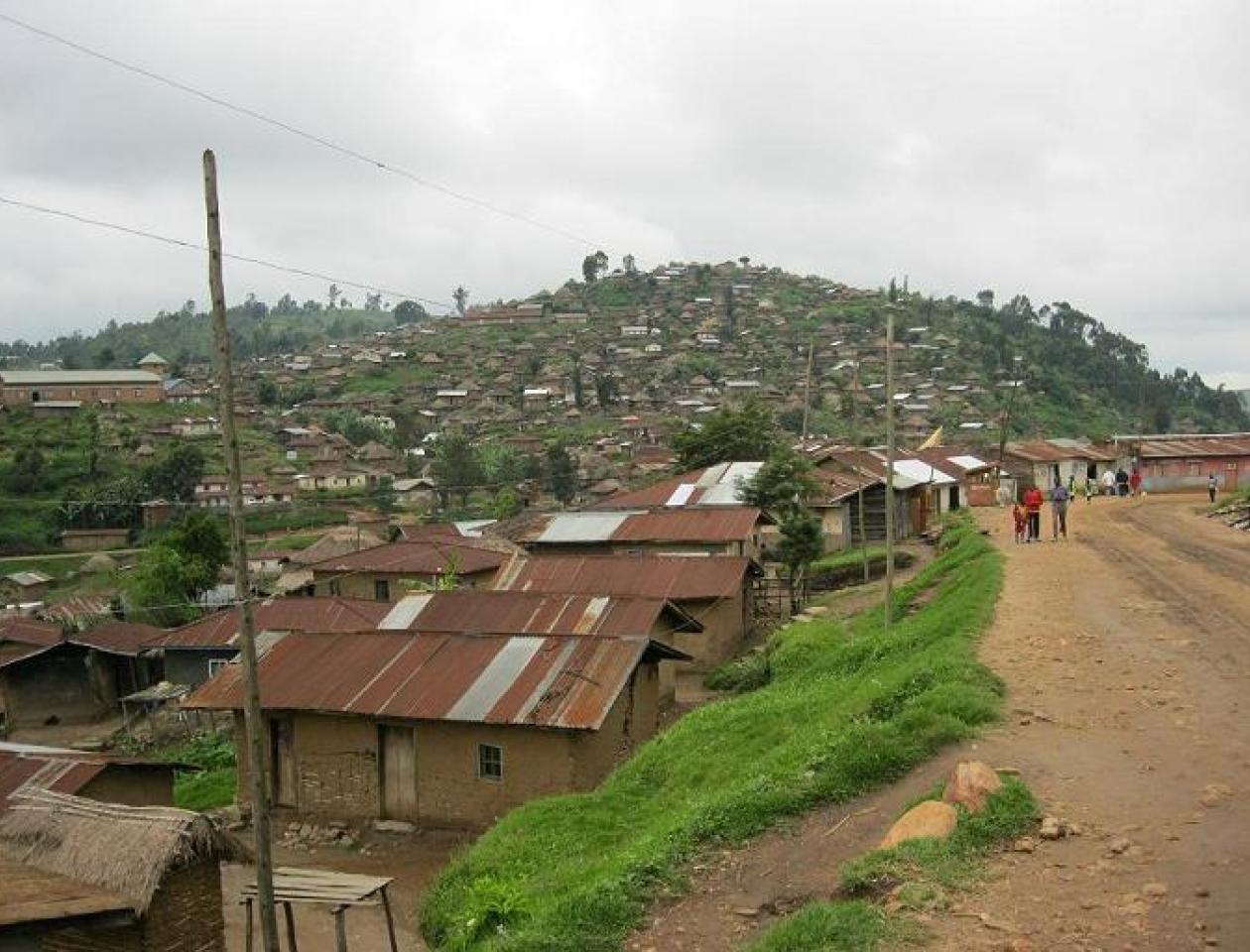 Vue aérienne du territoire de Rutshuru 