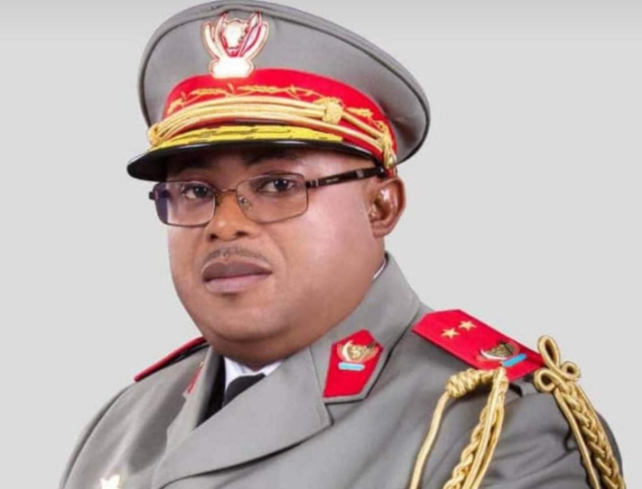 Le général-major Jean-Luc Ijila Yav, ancien commandant de la base logistique centrale (FARDC) 