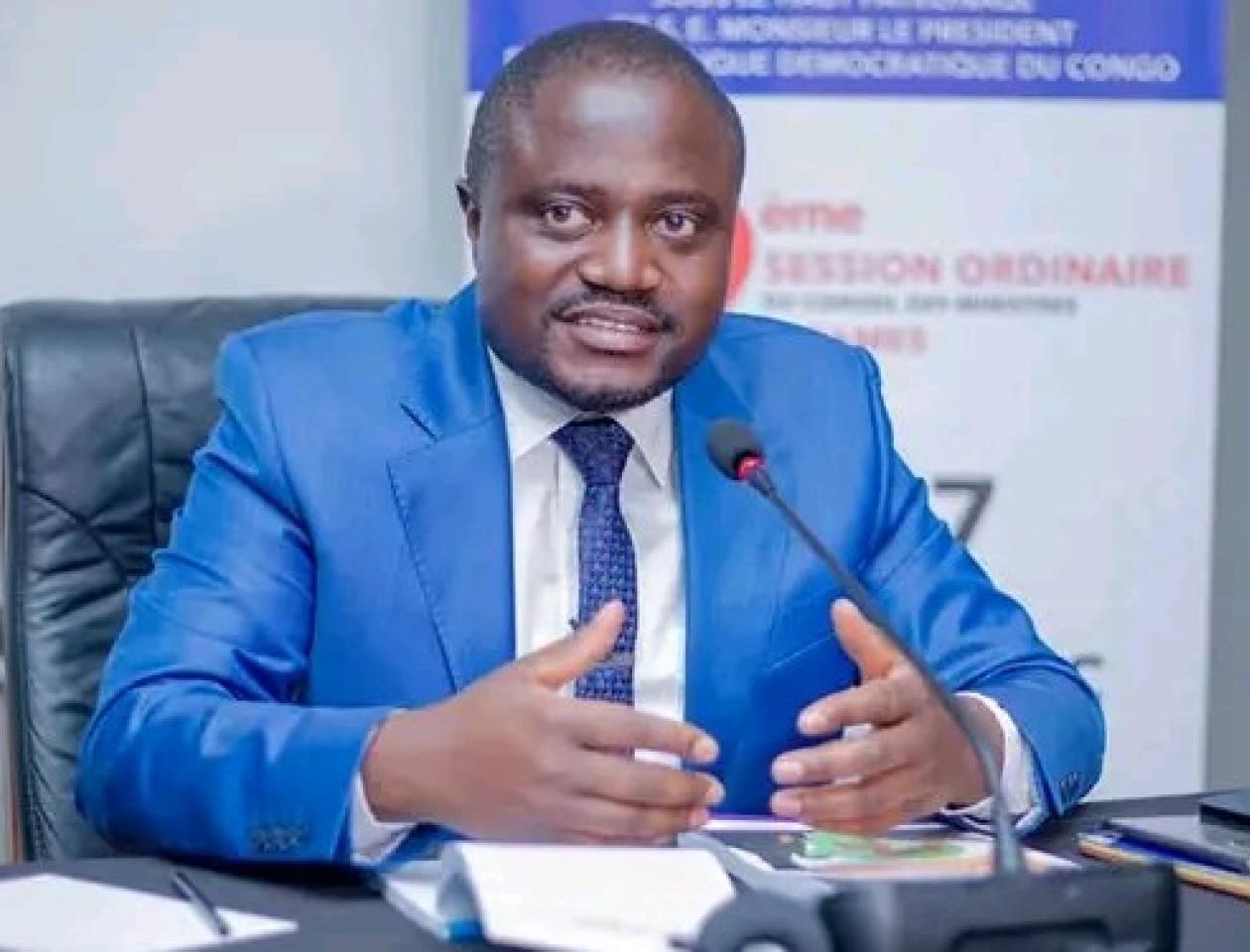 Le ministre de l'ESU, Muhindo Nzangi Butondo.  Photo de la cellule de communication du ministre du ministère. 