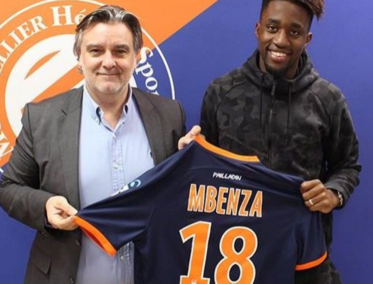 Mercato 2017, présentation d'Isaac MBENZA à Montpellier de provenance de standard de liège de la Belgique. 