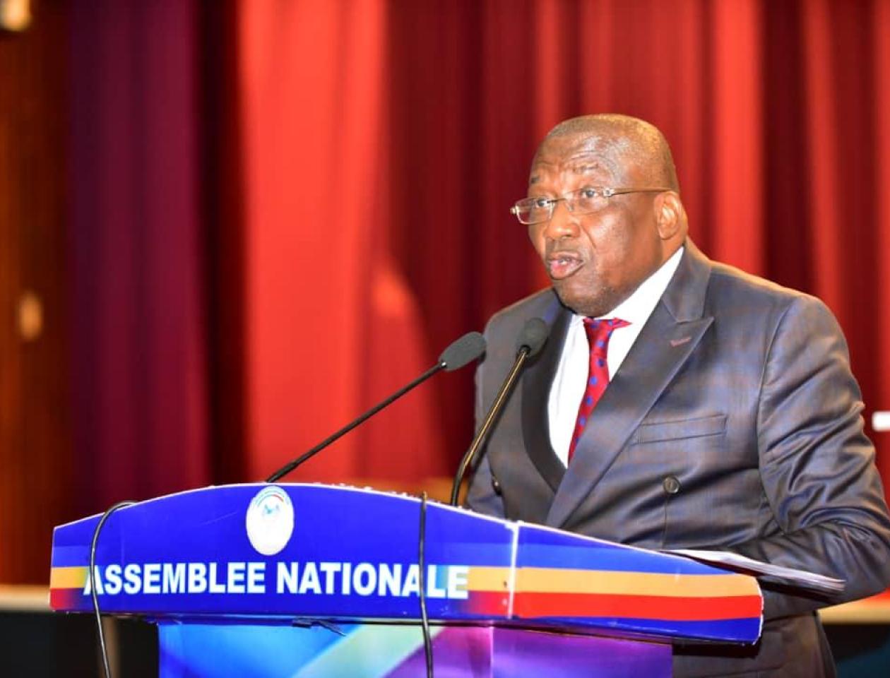 Kinshasa, plénière du 07 avril de l'Assemblée Nationale, Député National Jacques NDJOLI, 2023.