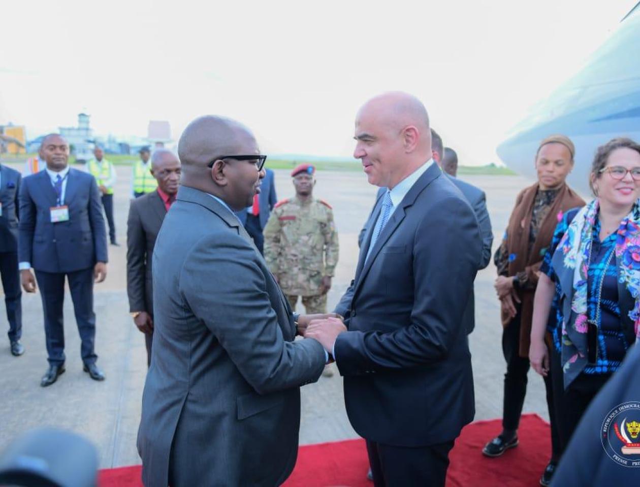 Le président de la Suisse et le premier ministre congolais 