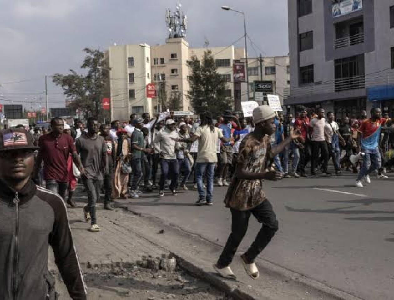 Protestation des jeunes à boma