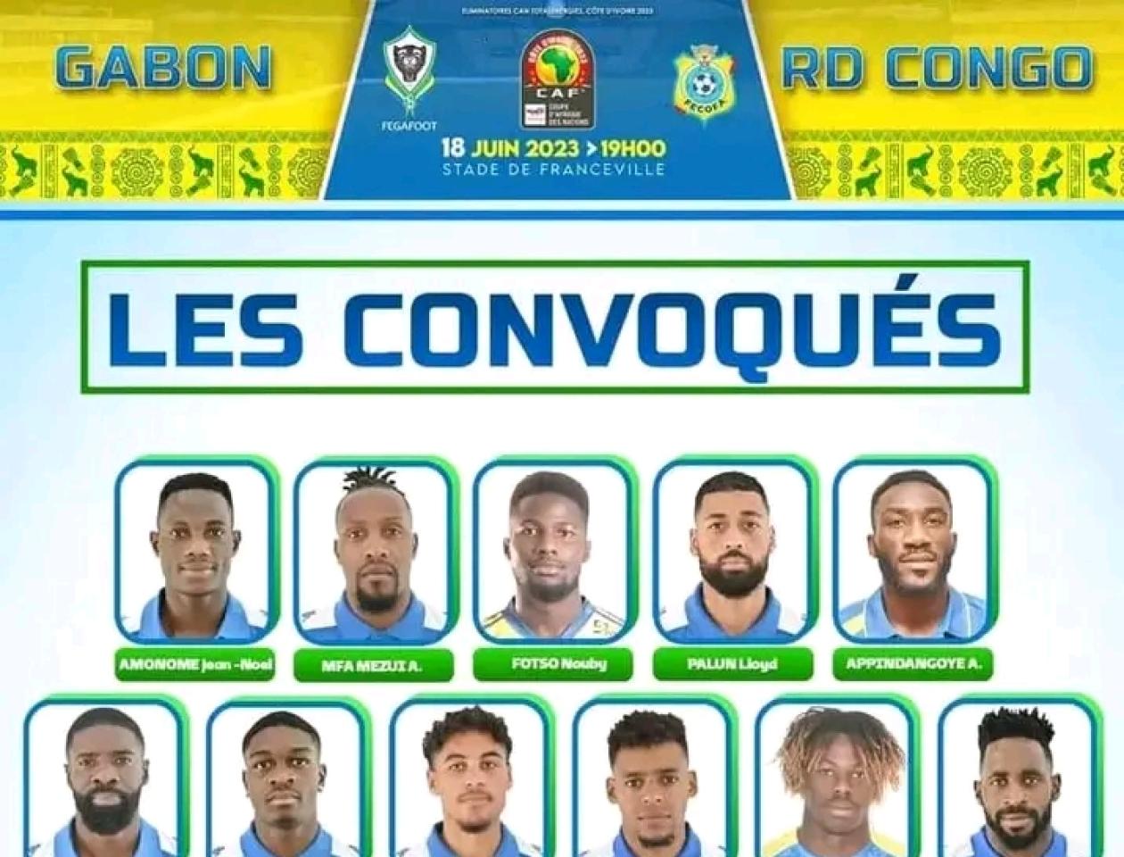 Liste des convoqués de la sélection A gabonaise. 