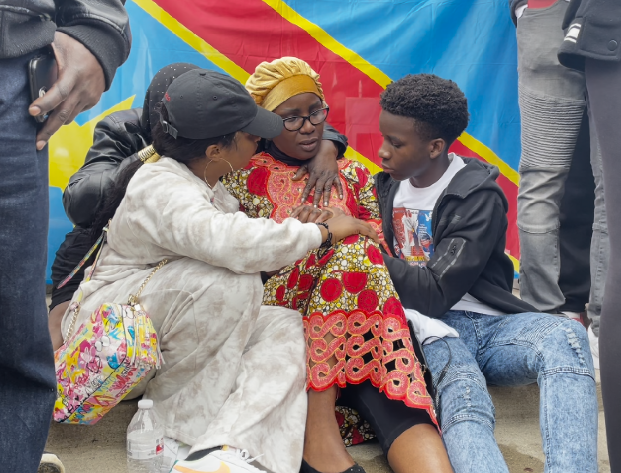 Lors de la marche organisée aux USA. 