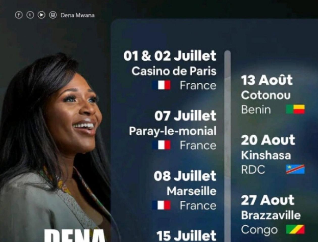 Dena Mwana en tournée internationale 